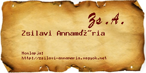 Zsilavi Annamária névjegykártya
