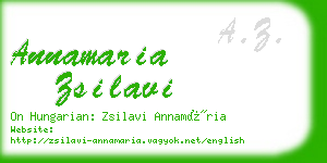 annamaria zsilavi business card
